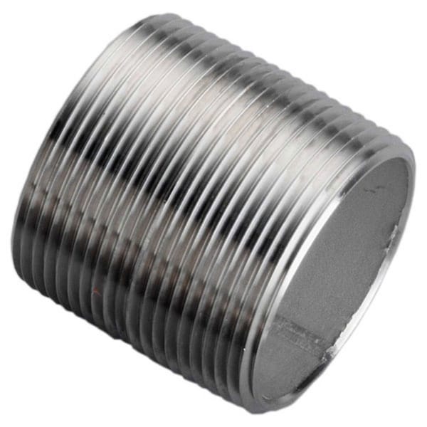 Merit Brass Co 3/4 X 1-1/8 304 Stainless Steel Pipe Nipple, 16168 PSI, Sch. 40 4012-001 - main